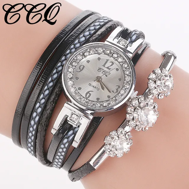 Women Watch Casual PU Leather Strap Analog Quartz Women Rhinestone Watch Bracele Women Watch Casual PU Leather Strap Analog Quartz Women Rhinestone Watch Bracele