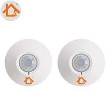 Проводной 360 градусов обнаружения потолка инфракрасный датчик движения из PIR для проводной системы охранной сигнализации 2 шт./лот