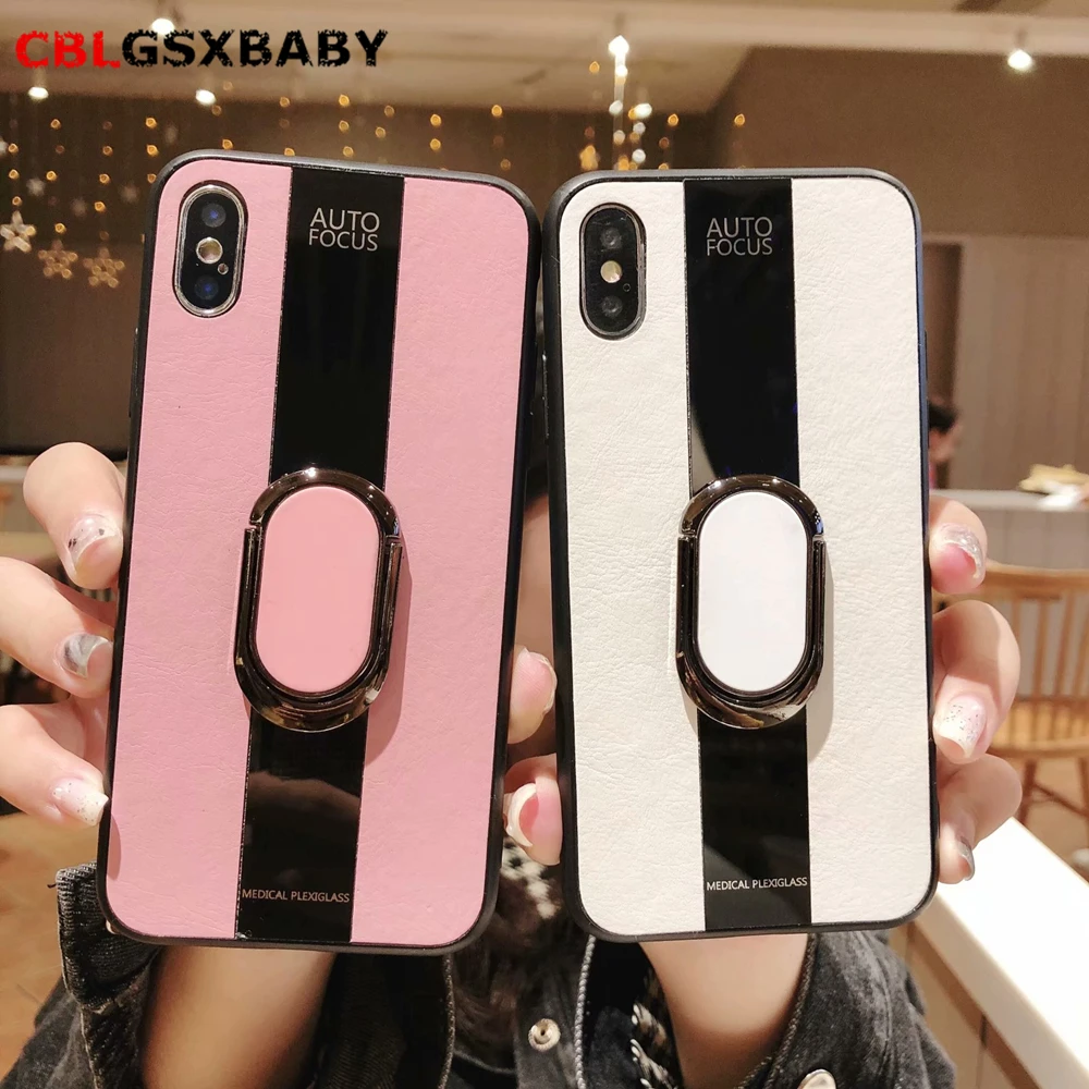 

Luxury Leather Kickstand Phone Case For iPhone 7 8 6s Plus Full Shockproof Cover For iPhone 11 Pro X XR XS Max Silicone case