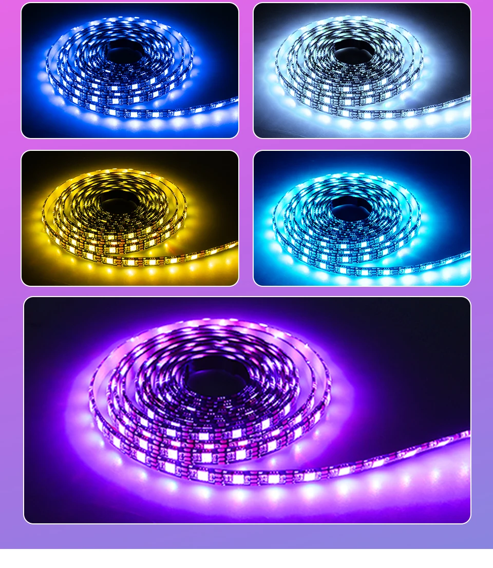 SATA RGB LED Strip Night Light Neon Decorative Lamp Luminaria PC Computer Case Backlight Bias Lighting (9)