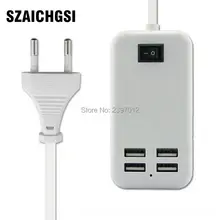 Szaichgsi ЕС США и Европа Plug стены 4 USB Зарядное устройство 15 Вт 3A Портативный путешествия Адаптеры питания для Samsung Galaxy S6, 20 шт