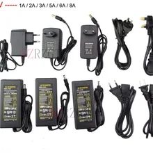 Светодиодный адаптер 12 В 1A 2A 3A 5A 6A 8A 10A блок питания светодиодной ленты низковольтный трансформатор для светодиодной ленты и компьютера