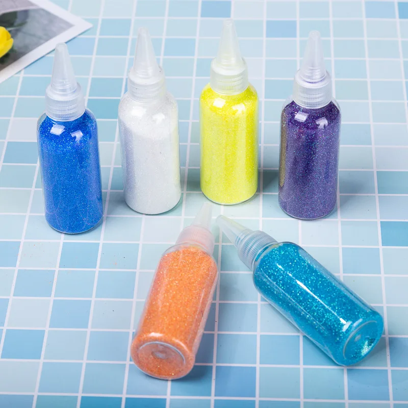 1Pcs 50ML 12 Color Glitter Dust Powder Filler For Nails Art Tips/Balls Slime For Kids Lizun DIY Accessories Supplies Decoration