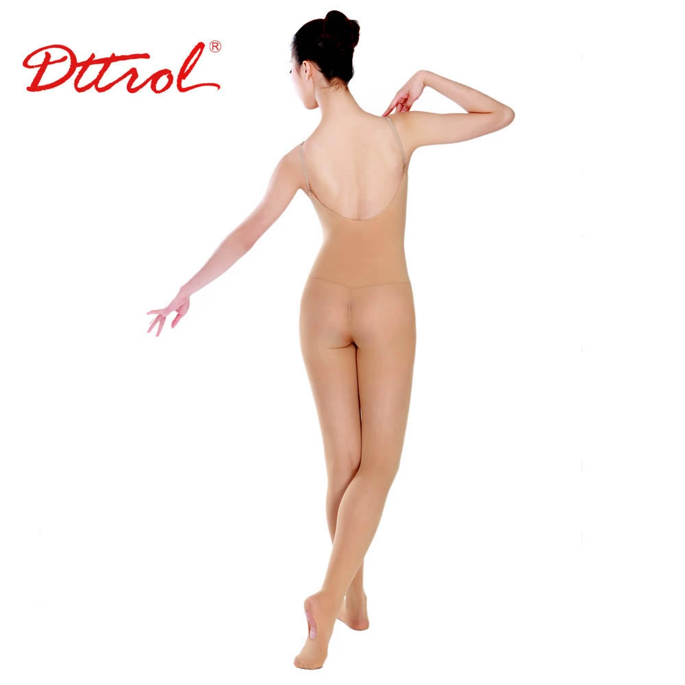Mallas latinas de Color piel para adultos, ropa interior de baile sin costuras, mallas de Ballet con -