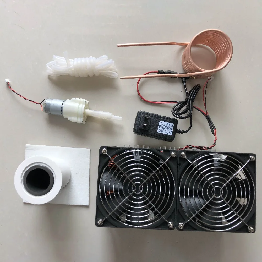 

2500W ZVS Induction Heater Induction Heating PCB Board High frequency Heating Machine Melted Metal + Coil Mayitr+ Crucible+Pump