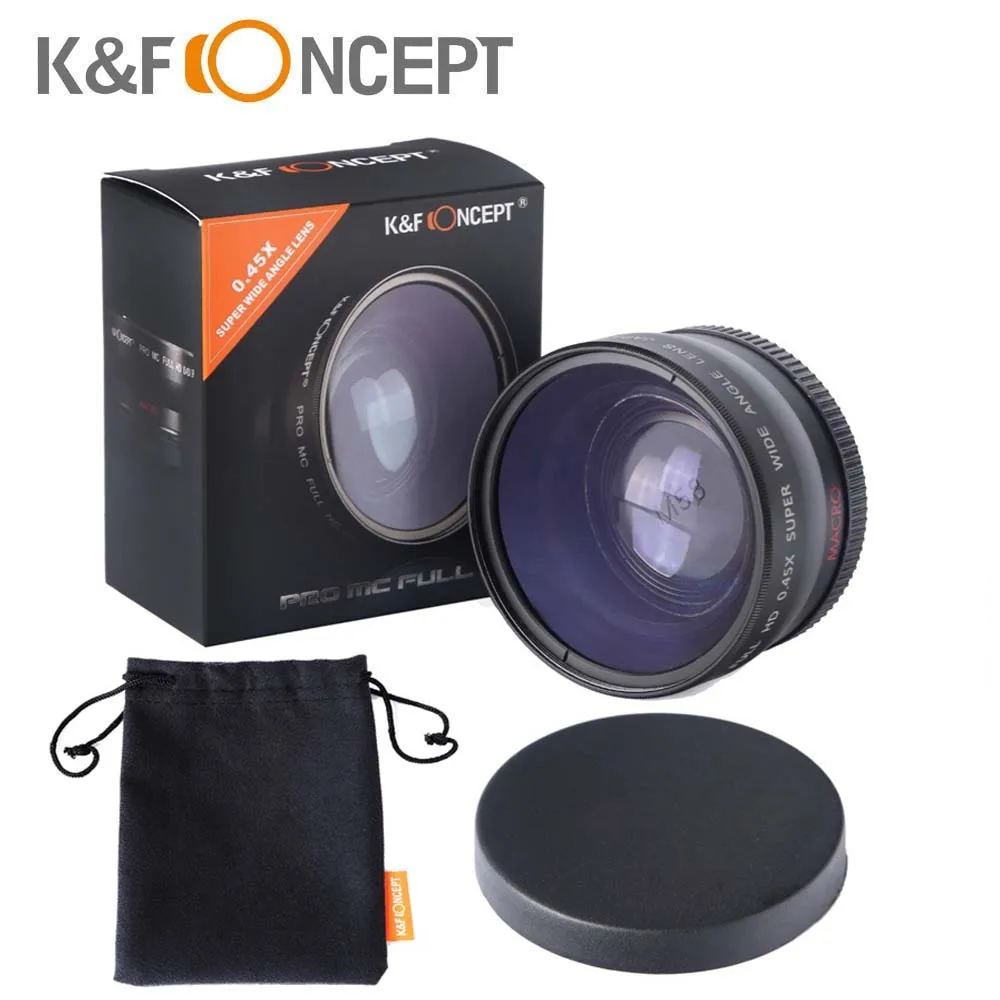 58mm 0.45X Digital HD Blue Film Coated Wide angle lens for Canon Rebel T5i T3i EOS 1000D 600D