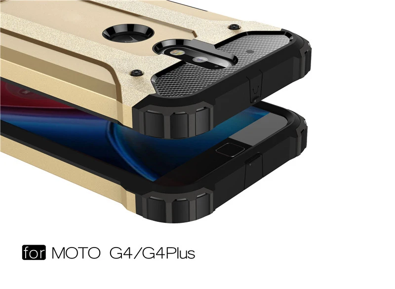 Strong Hybrid Tough Shockproof Armor Phone Back Case Cover For Motorola Moto G4 G4 Plus Anti-Knock Matte Rugged Impact Fundas (5)