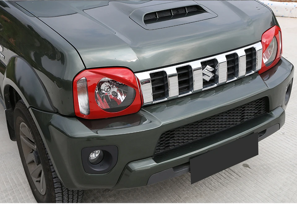 SHINEKA Автомобильная наклейка s для Suzuki Jimny 2007- ABS автомобильный передний противотуманный светильник, головной светильник, защитная крышка, наклейка для Suzuki Jimny