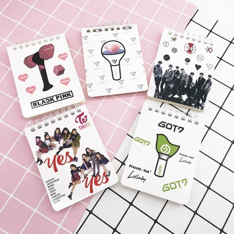 

New Kpop EXO TWICE BLACKPINK GOT7 Notebook Pocketbook Note Pads School Supplies