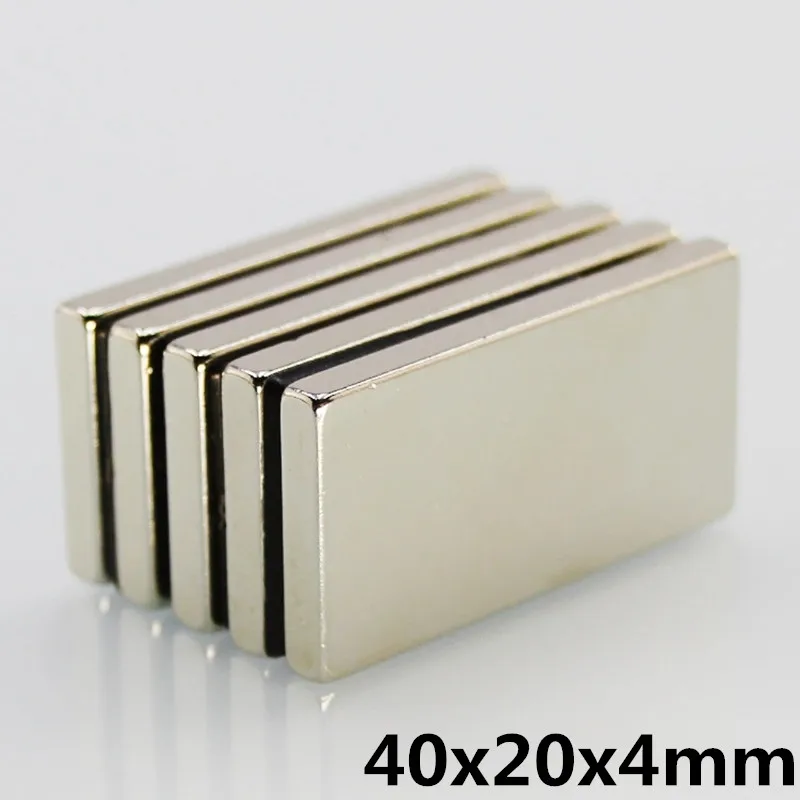 2pcs 40mmx20mmx4mm 40x20x4 Strong Cuboid Fridge square Magnet 40*20*4 Rare Earth NeodymiumArt Craft Connection