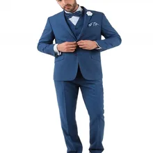 Рим костюм отдельные синий Slim Fit костюм красивый официальная Вечеринка Для мужчин костюмы смокинг для жениха носить шаль с лацканами индивидуальный заказ Лидер продаж