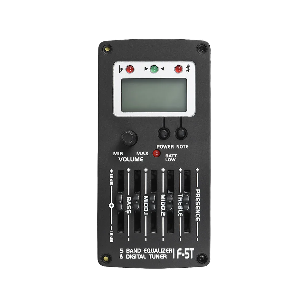 5 Band EQ Pre Amp Equalizer Pickup Acoustic Guitar Preamplifier Piezo