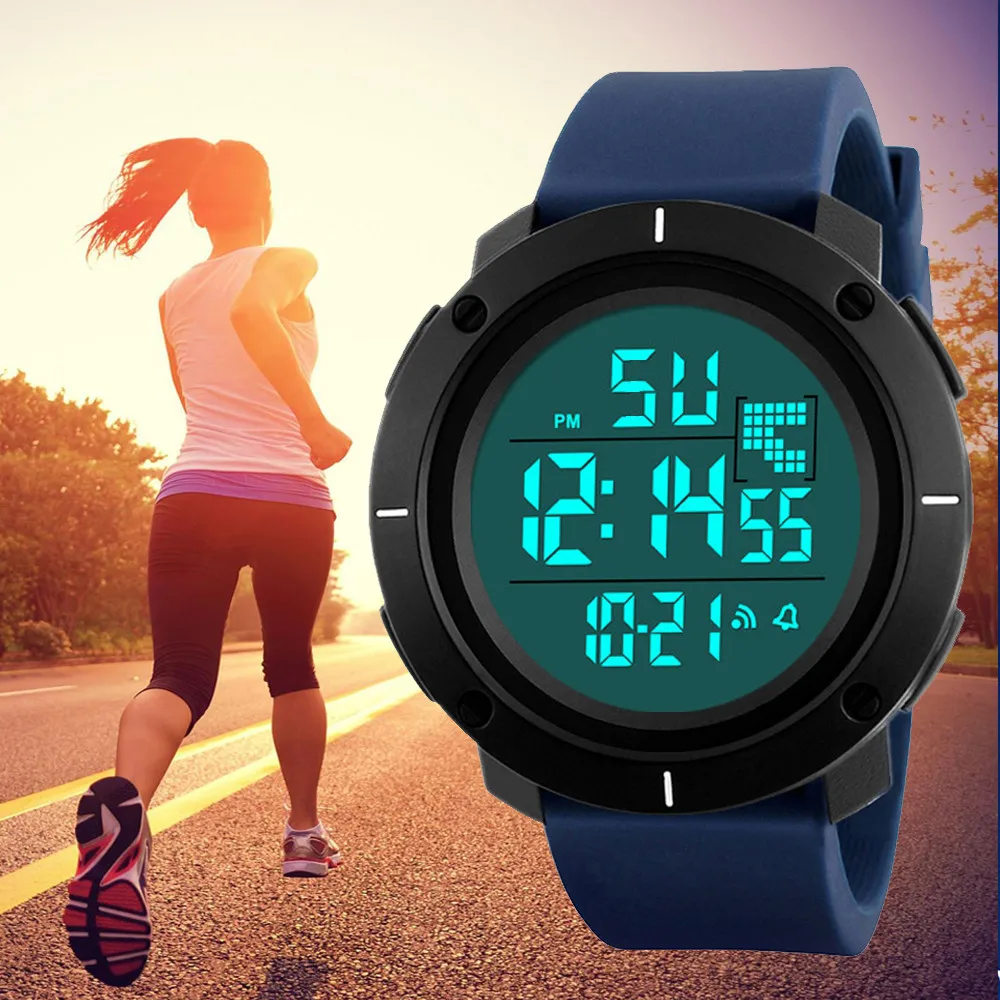 

New Upgrade Fashion Mens Luxury Digital LED Analog Quartz Alarm Date Sports Wrist Watch clock saat xfcs Free Shipping Gift