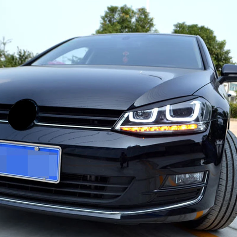 Carmonsons фары для бровей Веки ABS Хромированная накладка наклейка для Volkswagen VW Golf 7 MK7 GTI аксессуары для стайлинга автомобилей