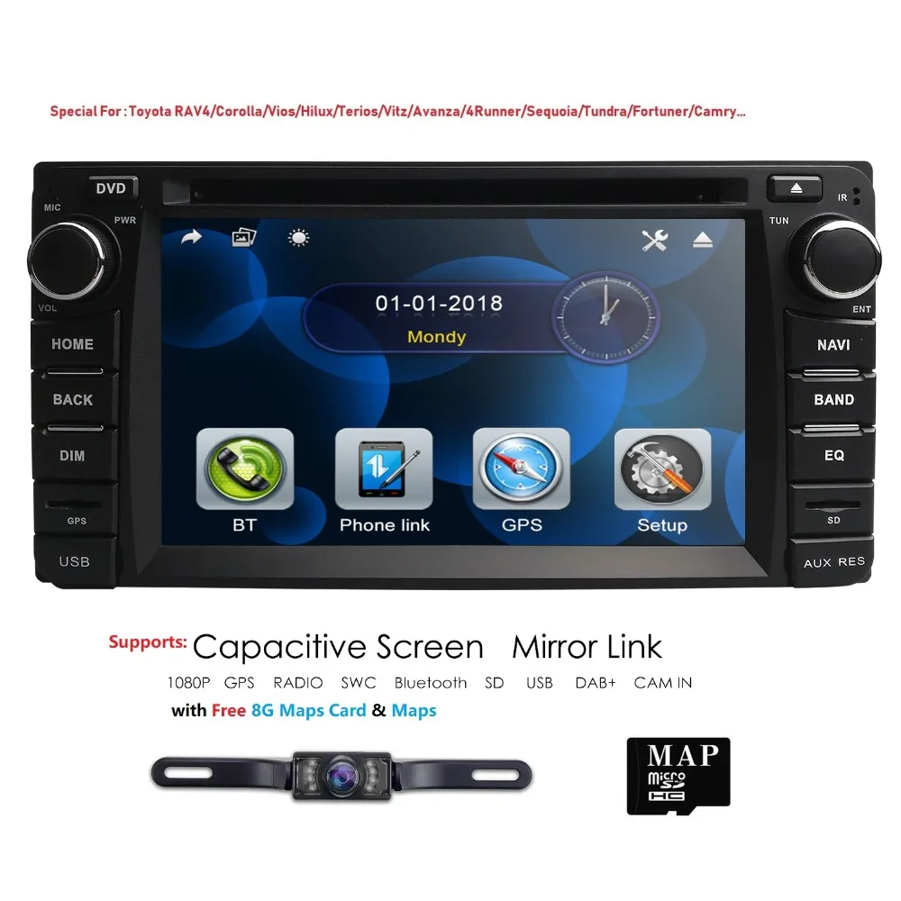 

Hizpo 6.2 inch CAR DVD Player For Toyota Universal RAV4 COROLLA 2000-2006 CAMRY VIOS HILUX Terios Land Cruiser 100 PRADO SWC