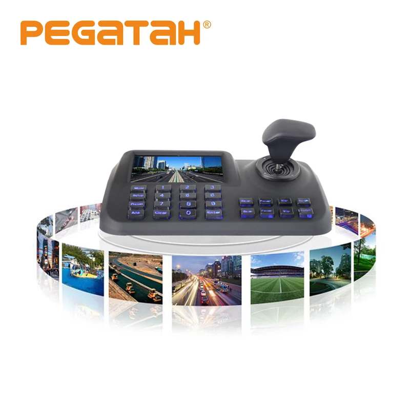 Onvif Networ контроллер клавиатуры с новым 5-дюймовым ЖК-экраном H.265 3D CCTV IP PTZ HDMI USB для