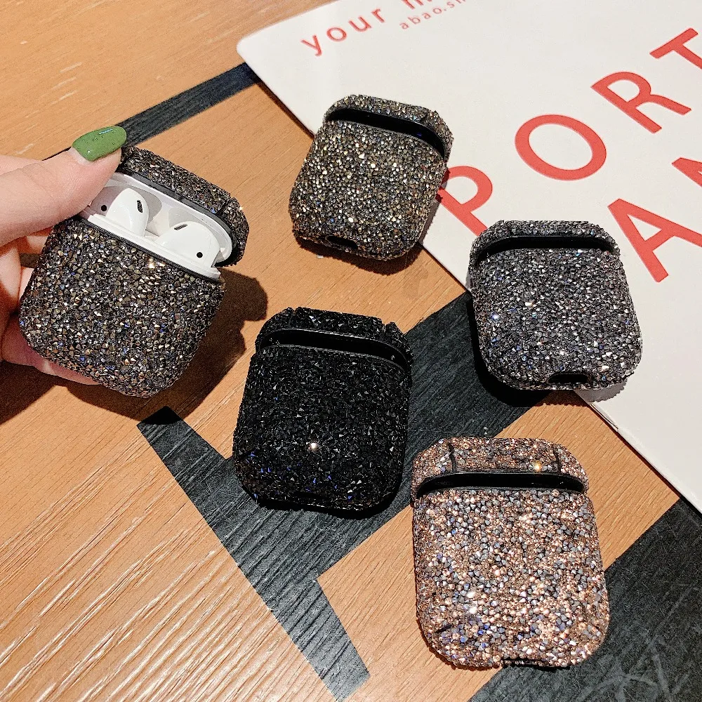 Shiny Rhinestone Case For Apple Airpods Bluetooth Wireless Earphone Korean Bling Powder Case For Airpods Cover Charging Box Case (14)