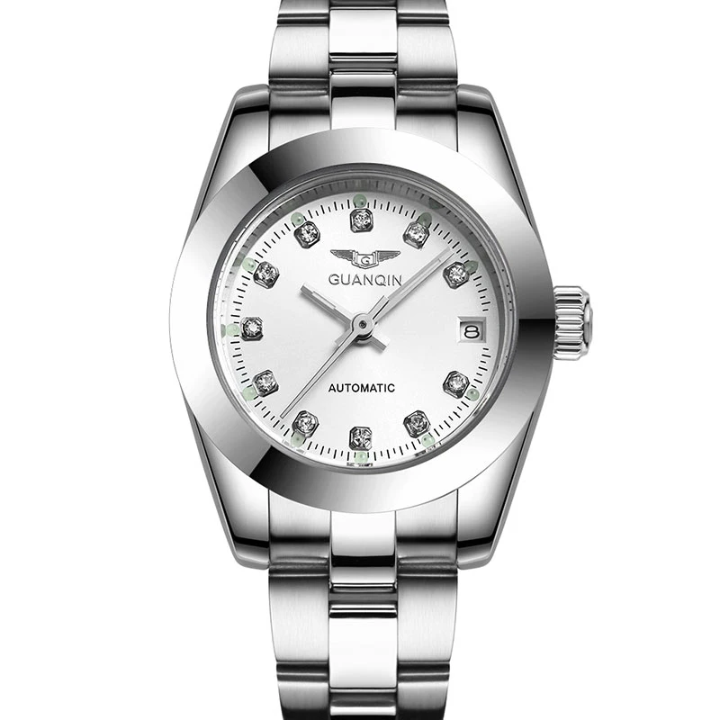

GUANQIN GQ70005 Luxury Lovers watch pair Original Waterproof Diamond sapphire Men and Lady gold watches 12 month Guaranteed