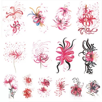 

15 pieces Bian flower tattoo sticker Waterproof female durable simulation small fresh cute clavicle flower arm
