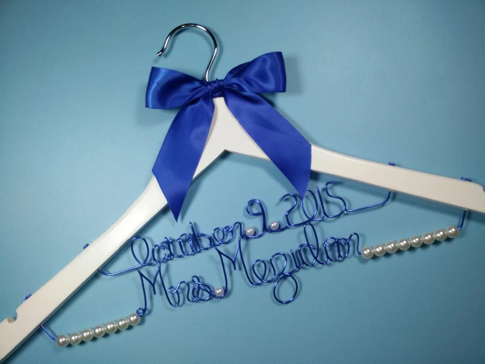 

Double-line Personalized Wedding Hanger, bridesmaid gifts, name hanger, brides hanger bride gift