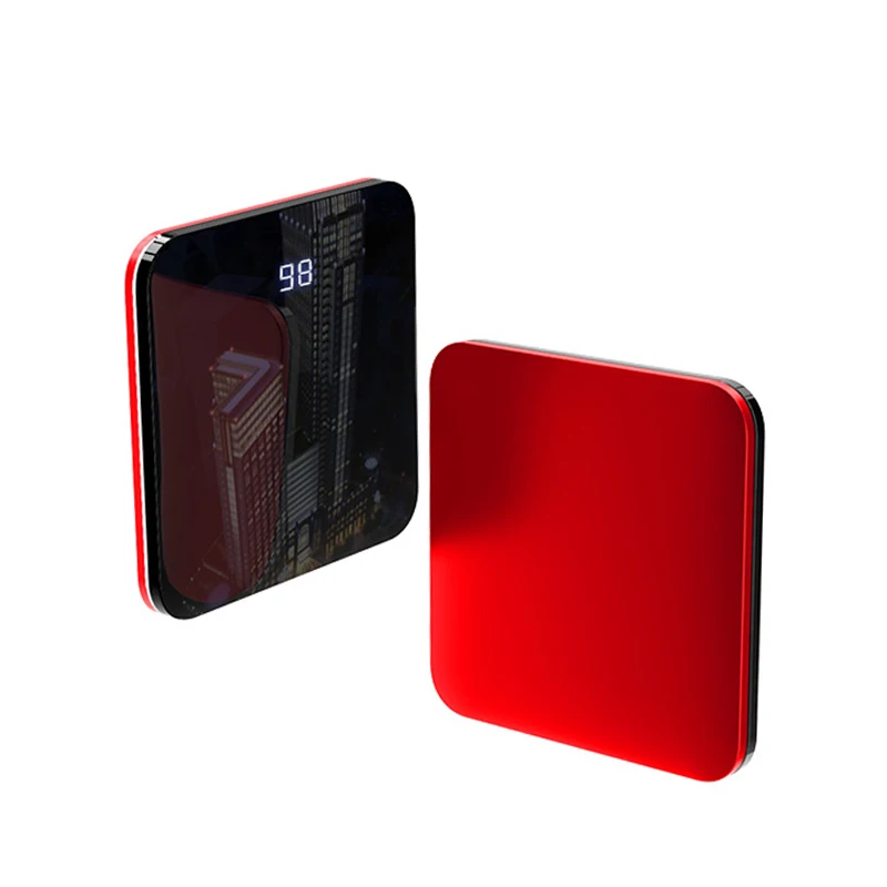 

Mini Power Bank Dual USB Mirror Screen Portable 8000mAh Powerbank for Samsung iPhone X XR 8 Xiaomi External Backup Poverbank