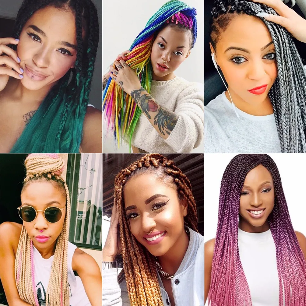 WTB 165g Black Pink Purple 20 Colors 82 Inch Jumbo Braid Hair Braids Pure Color Synthetic Braiding Hair