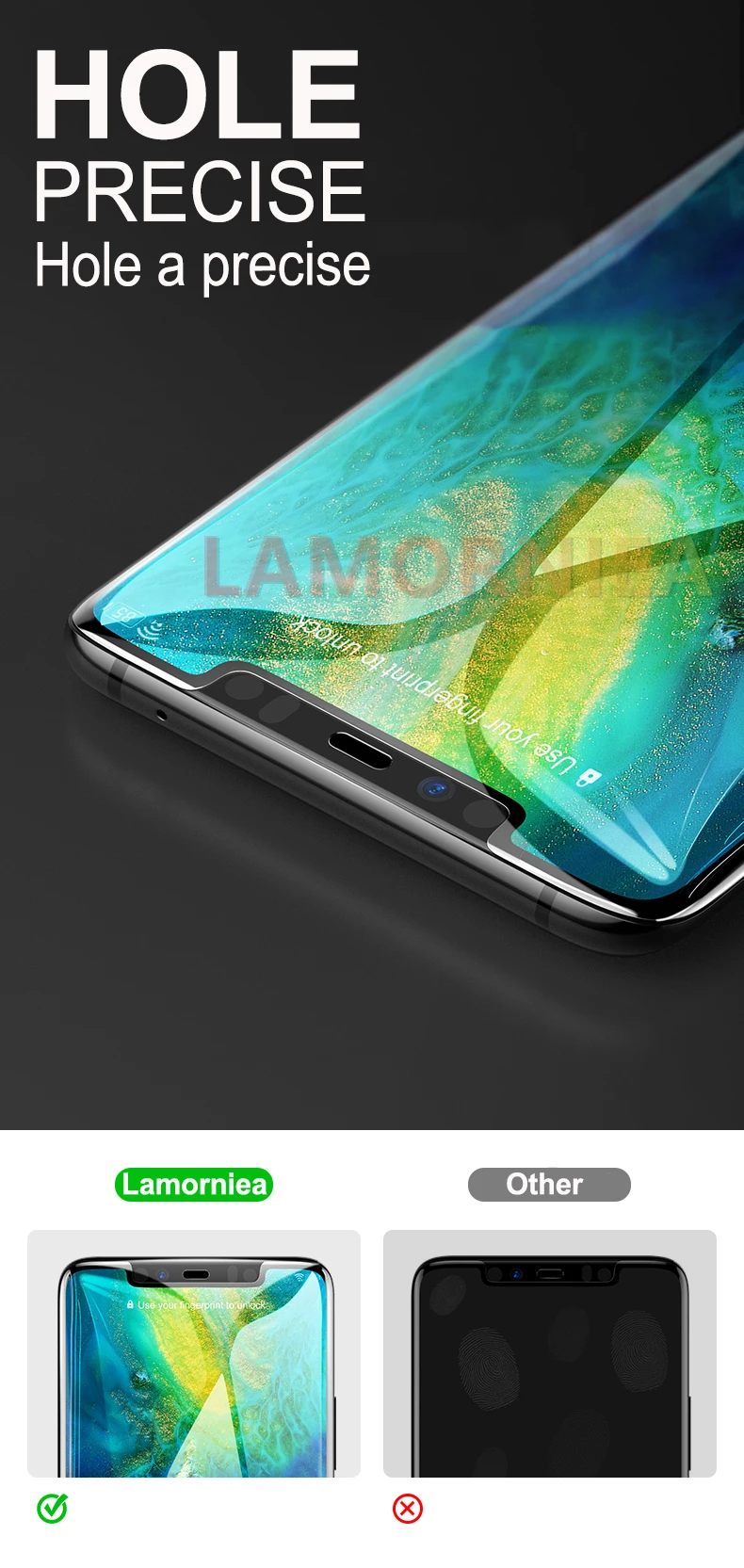 Lamorniea для Huawei Mate 30 20 Pro Nano Liquid UV Полный Клей закаленное стекло для LG V30 V40 V50 Защита экрана для P30 P20 Lite