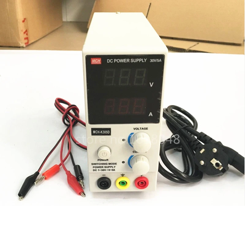 

220v MCH-K305D Mini Switching Regulated Adjustable DC Power Supply SMPS Single Channel 30V 5A Variable MCH K305D