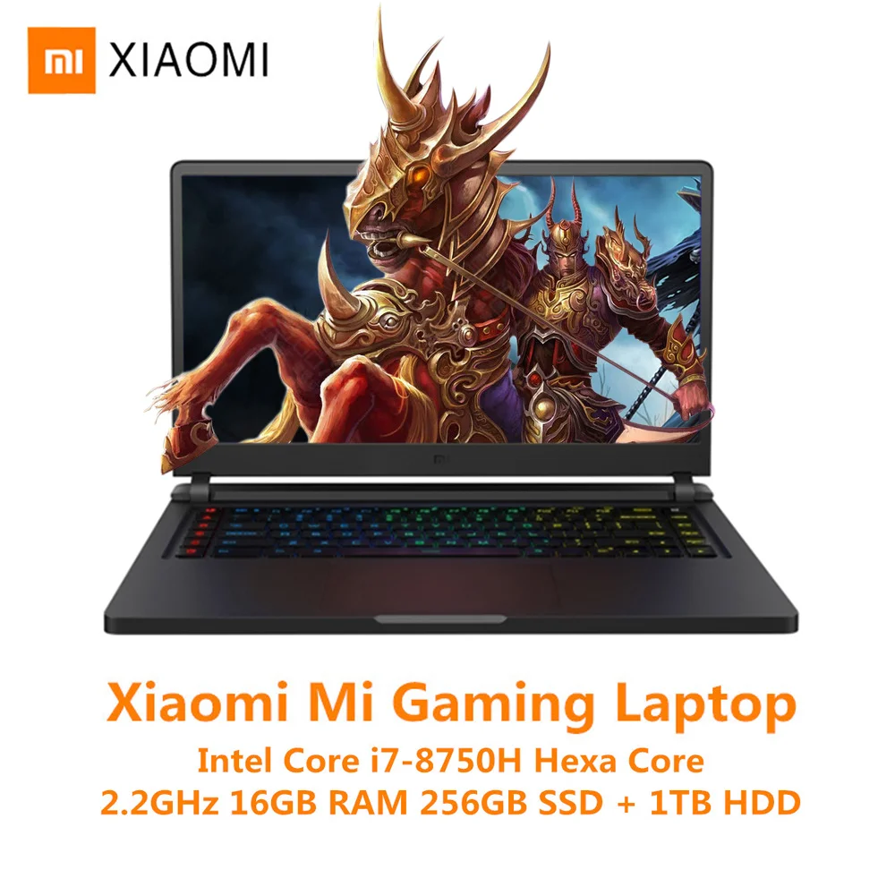 Xiaomi mi Ga mi ng ноутбук с системой Windows 10 Intel Core I7-8750H 16 Гб ram 256 ГБ SSD 1 ТБ HDD HD mi notebook type-C Bluetooth Ga mi ng notebook