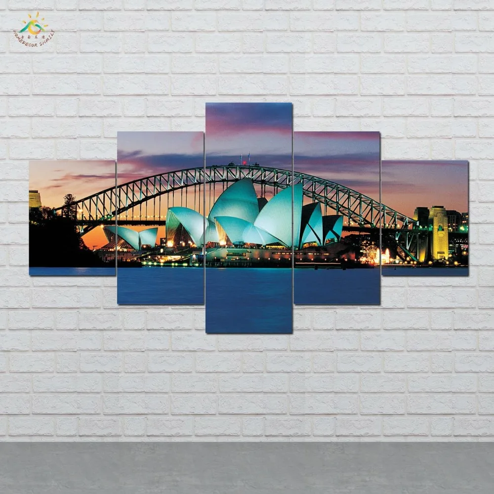 Sydney Opera and Harbour Bridge Wall Art HD Prints Canvas Art Painting