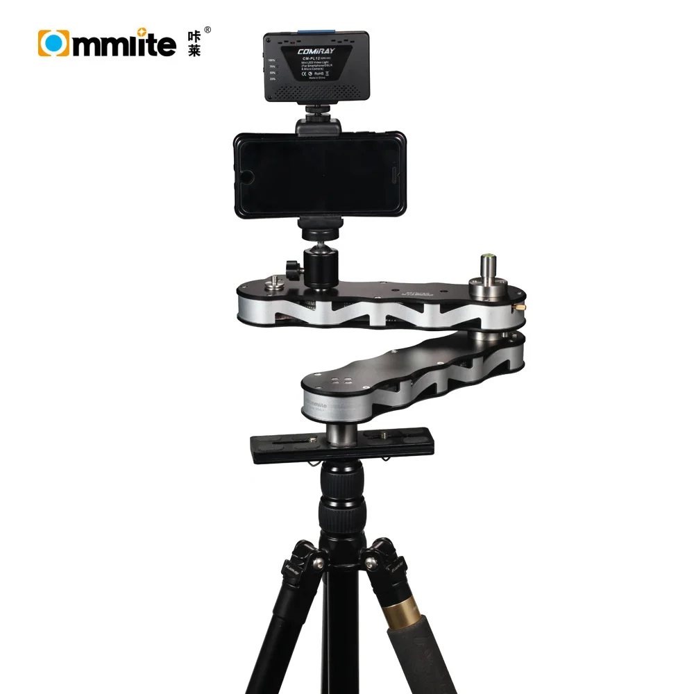  Commlite 4-times Distance Retractable MINI Aluminum Alloy Video Slider for DSLR CameraMicro Camera 