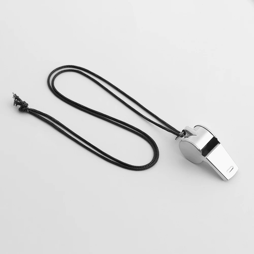 Description Picture 6 of itemStainless Steel Whistles Referee Sport Rugby Metal Whistle With Rope Party Training Soccer Football Basketball Cheerleading Tool