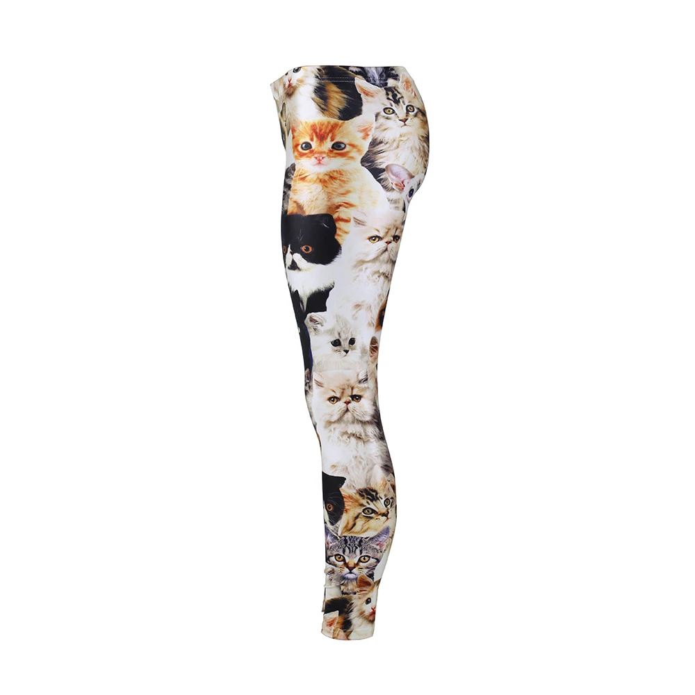 workout leggings FCCEXIO 2019 NEW Women Leggings Lovely Cat Printed Fitness legging High Waist Workout Pants Casual Street Leggins 3D Trousers capri leggings