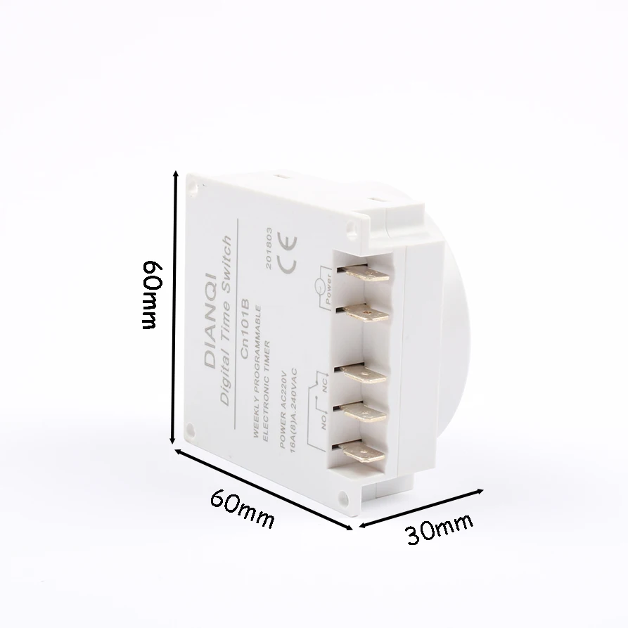 Minuterie d'alimentation numérique LCD, minuterie programmable, citations  de commutateur, CN101, 12V, 24V, 110V, 220V, CN10l'autorisation, 1 pièce