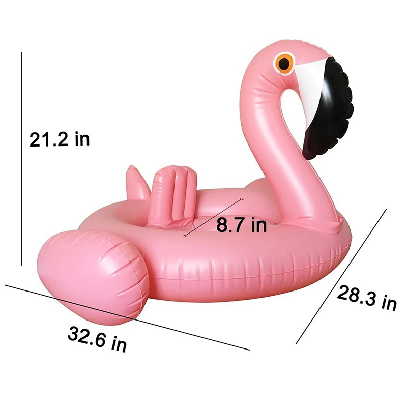 Summer Baby Pink Flamingo Swimming Ring Inflatable Swan Swim Float Water Fun Pool Toys Swim Ring Seat Boat Kid Swimming