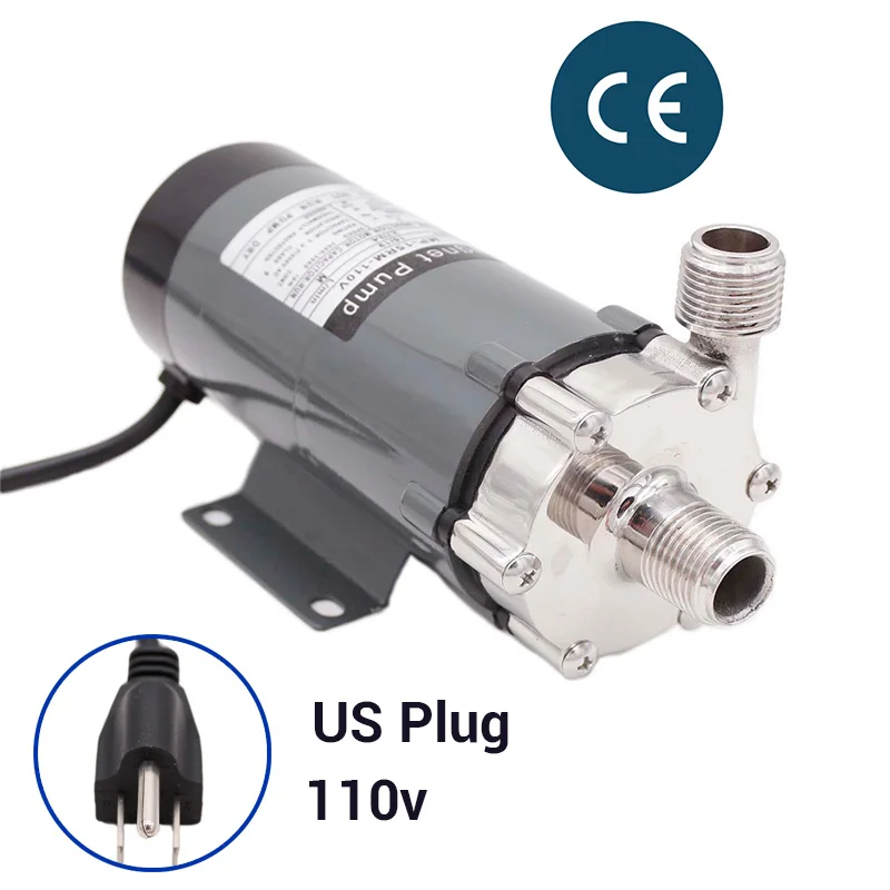 304 нержавеющая сталь головка с магнитным приводом насос 25 ватт MP-15RM доморощенного пива и вина насос Высокая термостойкость 140C