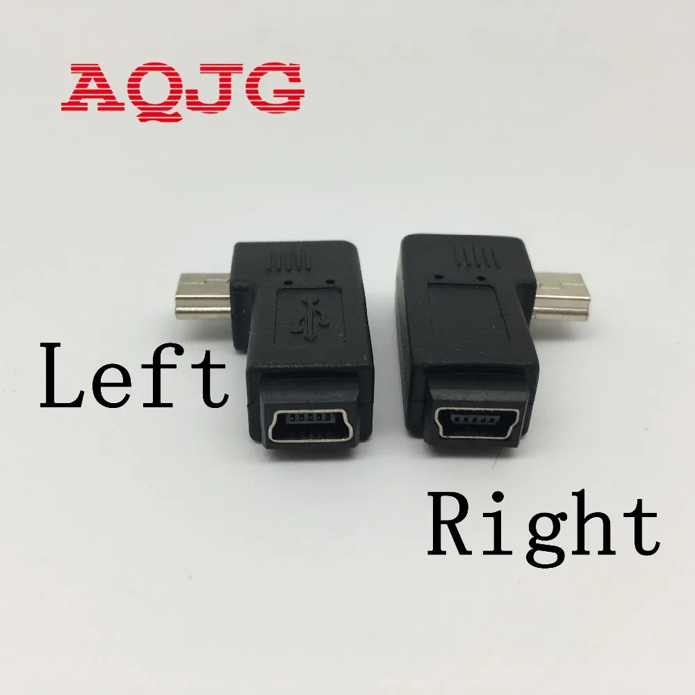 AQJG Mini USB Female to Mini 5Pin Male 90 Degree Angle right Adapter Converter Left Angle MINI usb male to usb female For MP3 AQJG Mini USB Female to Mini 5Pin Male 90 Degree Angle right Adapter Converter Left Angle MINI usb male to usb female For MP3