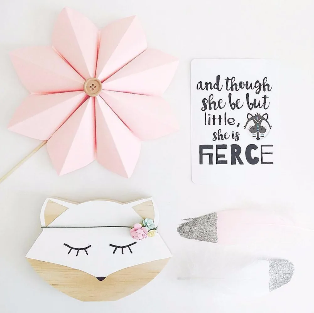 Us 979 51 Offholz Tier Spielzeug Fuchsbärkaninchenkatze Wand Dekor Kindergarten Holz Möbel Ornament Handwerk Kinder Baby Zimmer Skandinavischen