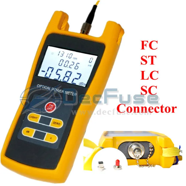 DecFuse DEC3208 fiber optic power meter with FC LC ST SC Connector