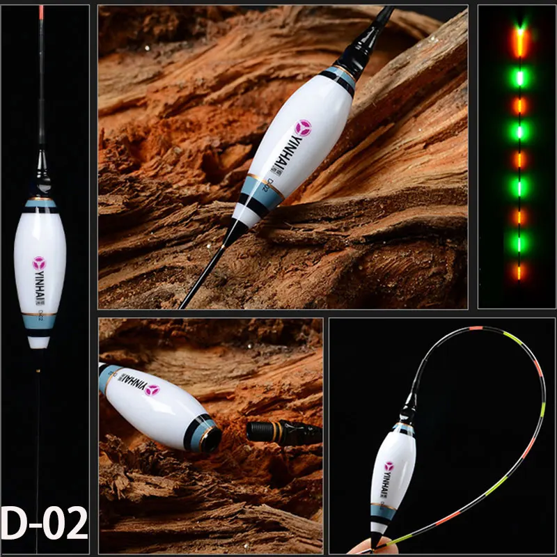 WLPFISHING Brand New Fishing Floats Luminous Floats Night Light Fishing Best Choise Nano Plastic Material Fishing Bobbers Gifts - Цвет: Белый