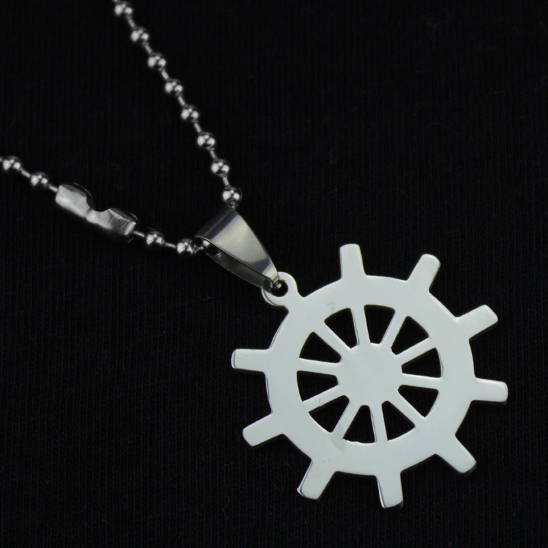 1 шт. цепочка из нержавеющей стали с кулоном в виде руля|pendant necklace|stainless steel necklace