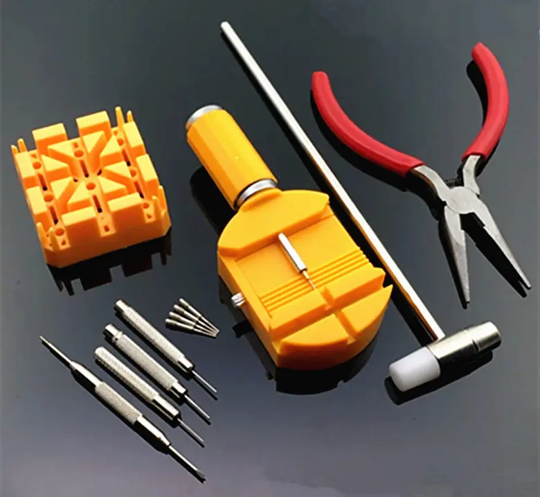 

The Tools Of Adjust The Length Of Steel Watchband With Small Hammer The Combination Device For Watchbands Useful Watch Tools