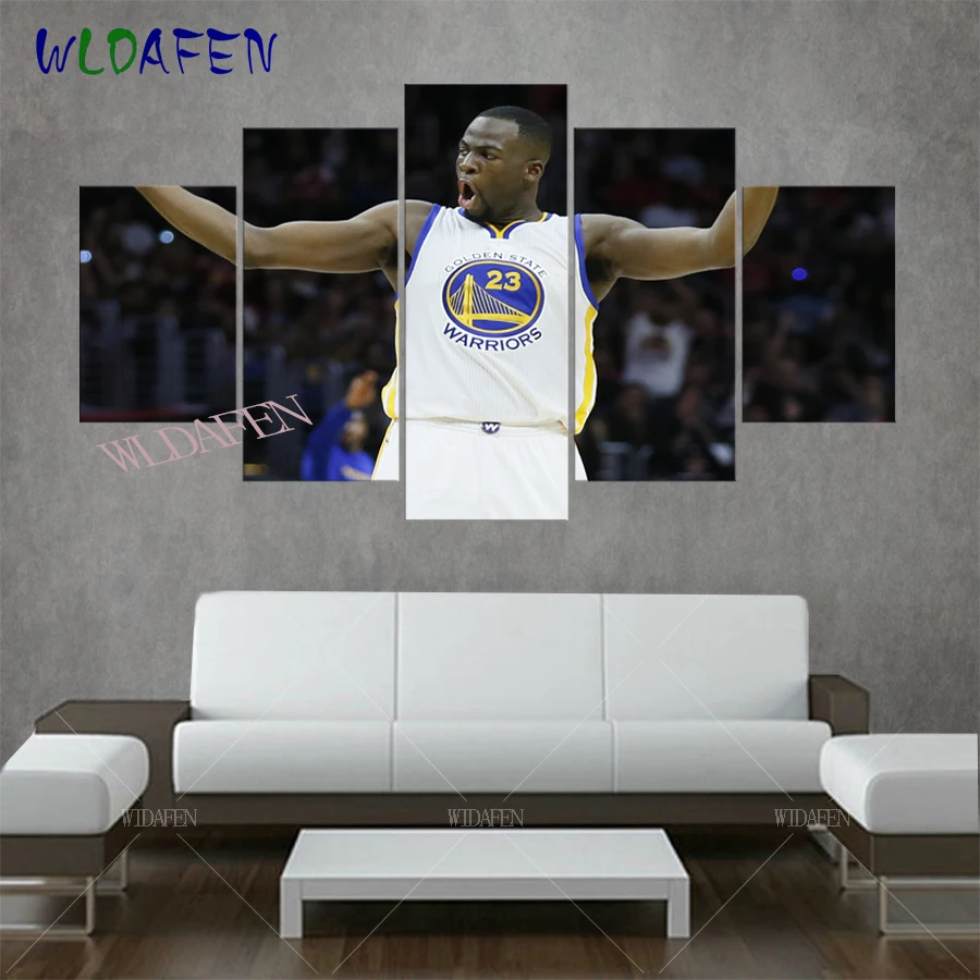 5 Панель печати холст Draymond зеленый Баскетбол плакат Golden State воины настенные панно