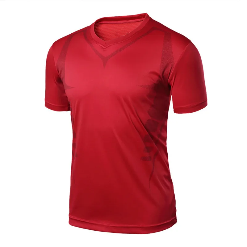 Быстросохнущие Мужские Спортивные Компрессионные дышащие футболки для фитнеса Женский Топ Джерси высокая эластичная низкая цена