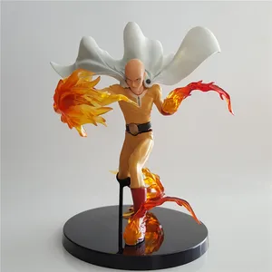 One Punch Man Anime Figure Saitama Sensei DIY Model Collectible DXF Action Figure Hero Red Effect Power PVC Toys For Children