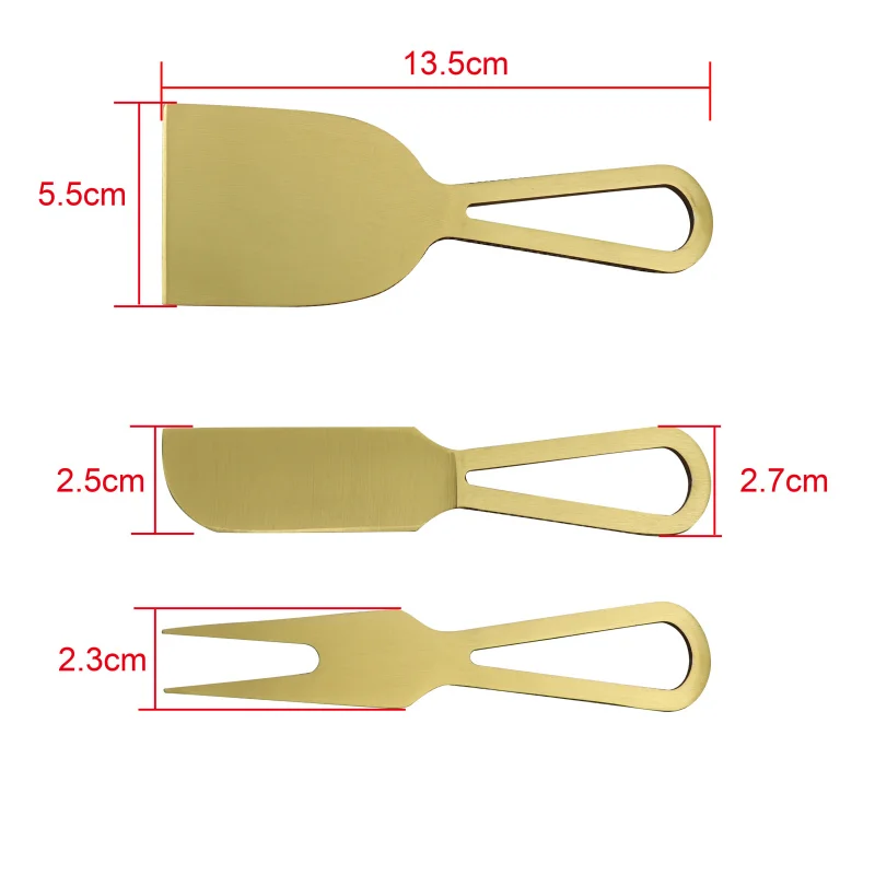 3/4pcs Cheese Knife Set Stainless Steel Cutter Spreader Soft Hard Cheese Fork Cake Wedding Tool Great Gift Set