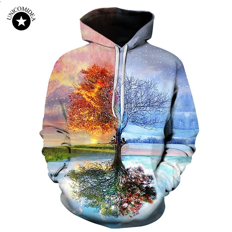 

2019 3d Hoodies Men Hooded Sweatshirts Harajuku Style Tree Printed Women/Men Couples Tracksuits Casual Tops Pullovers S-6XL