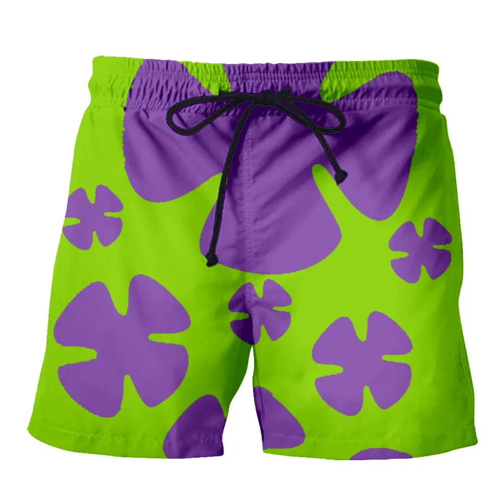 YX Girl 2018 New Fashion Men Cartoon 3d printed Casual shorts Patrick