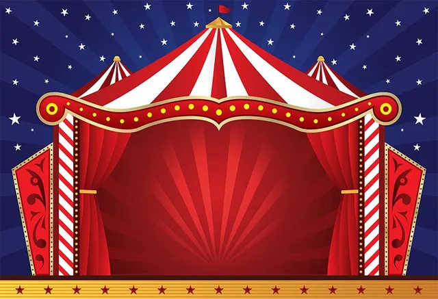 Carnival Circus Tent Stage Entrance Photo Studio Backdrop Photography