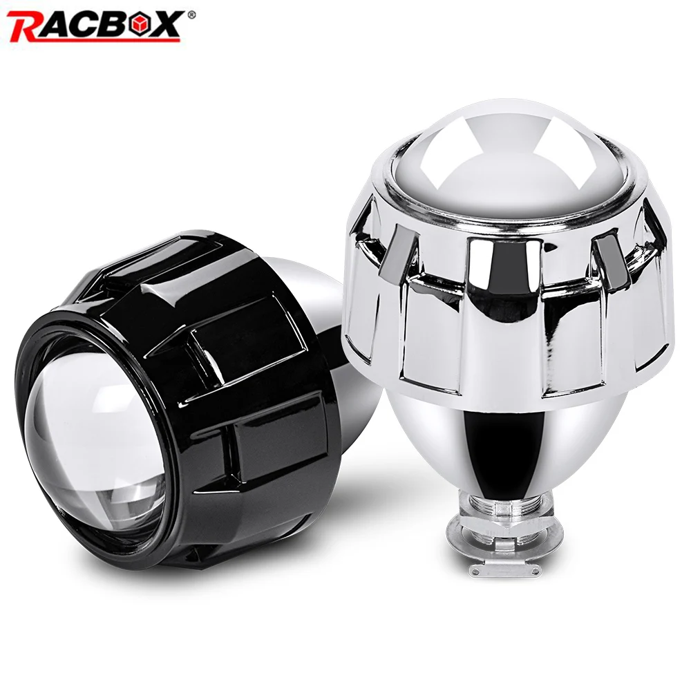 

1 Pcs 2.5 inch Motorcycle Headlight Bixenon HID Projector Lens High Low Beam Light Use H1 Bulb With H4 H7 Adapter for Motorbike